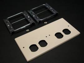 LEGRAND-WIREMOLD 4-GANG W/TWO DUPLEX OPENI