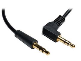 3.5mm Mini Stereo Audio Cable with one Right Angle plug (M/M), 6-ft.