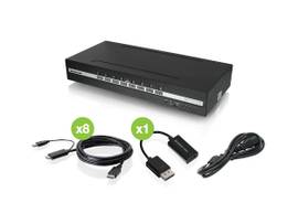 UNIVERSAL 8-PORT SINGLE VIEW DISPLAYPORT/HDMI SECURE KVM SWITCH KIT AUDIO, CAC, TAA