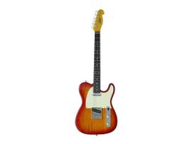 MONOPRICE INDIO BY MONOPRICE RETRO DLX PLUS SOLID ASH ELECTRIC GUITAR WITH GIG BAG_ CHERRY RED BURST