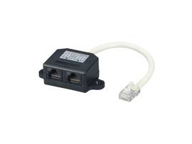 CAT5e Cable Adapter Doubler (1) RJ45 Male (2) RJ45 Female