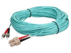 AddOn 40m SC (Male) to ST (Male) Aqua OM4 Duplex Riser Fiber Patch Cable