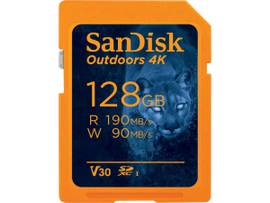 WESTERN DIGITAL SANDISK OUTDOORS 128GB 4K SDXC UHS-I CARD