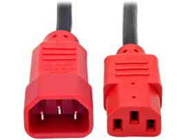 TRIPP LITE 4FT 18AWG POWER CORD C14-C13 RED