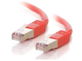 C2G 100FT CAT5E MOLDED STP CBL-RED
