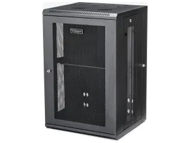STARTECH WALL-MOUNT SERVER RACK FOR RACKMOUNT EQUIPMENT - DATA RACK FEATURES A HINGED DESIGN WITH EASY ACCESS TO THE DEVICES - 4 POST 18U WALL-MOUNTED