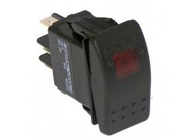 SW, RCKR, SPST/DPDT, ON/ON,REDPILOT,LED