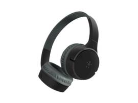 BELKIN SOUNDFORM KIDS HEADPHONES, BLACK W/ CASE