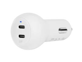 MONOPRICE MONOPRICE USB-C CAR CHRGR_ 45W 2-PRT PD WHT_ PWR DEL F
