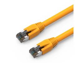AXIOM 15FT CAT8 2000MHZ S/FTP SHIELDED PATCH CABLE SNAGLESS BOOT (YELLOW)