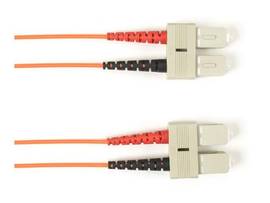OM1 62.5/125 Multimode Fiber Optic Patch Cable - OFNR PVC, SC to SC, Orange, 10-