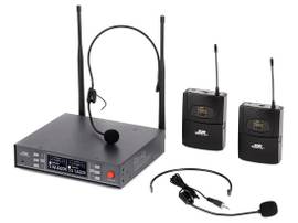 MONOPRICE STAGE RIGHT BY MONOPRICE 200-CHANNEL UHF DUAL HEADSET WIRELESS MICROPHONES SYSTEM