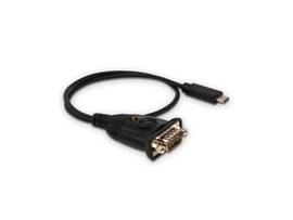 IOGEAR USB-C TO SERIAL RS-232 ADAPTER, CONVERTER, PC, MACOS, LINUX, THUNDERBOLT 4, USB4, DB9, INDUSTRIAL APPLICATIONS, DATA COMMUNICATION, 17IN CABLE