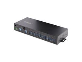 STARTECH 16-PORT INDUSTRIAL USB 3.0 HUB 5GBPS, METAL, MOUNTABLE, ESD PROTECTION, TERMINAL BLOCK POWER, UP TO 120W SHARED USB CHARGING, DUAL-HOST SWITC