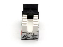 BLACK BOX CORP CAT3 UNSHIELDED KEYSTONE JACK BLACK