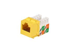 BLACK BOX CORP CAT5E UNSHLD KEYSTONE JACK YELLOW 25-PK