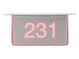 ROOM AVAILABILITY HALLWAY SIGN, CEILING MOUNT, ENHANCED LEGIBILITY, WITHOUT ENGRAVING