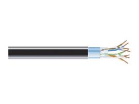 CAT5e Shielded 350-MHz Solid Bulk Cable STP 24 AWG 4-Pair PVC Black 1000-ft. 304