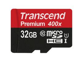 TRANSCEND 32G MICROSDHC CLASS10 U1 W/ADPTR