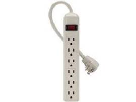 6OUT;5 CORD;POWER STRIP  RIGHT ANGLE PLG