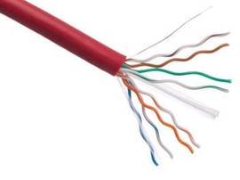 AXIOM CAT6 23AWG 4-PAIR SOLID CONDUCTOR 550MHZ BULK CABLE SPOOL 1000FT (RED)