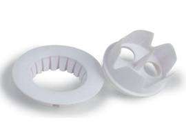 ESCUTCHEON 2RING BUILTIN HOLE CUTTER WHT