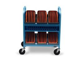 BRETFORD CUBE TRANSPORT CART 30X W/ CADDIES, SKY