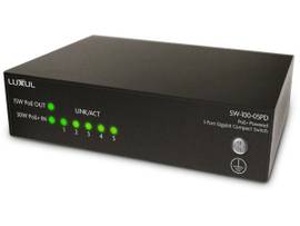LUXUL 5 PORT GB DESKTOP SWITCH W/PD POWER