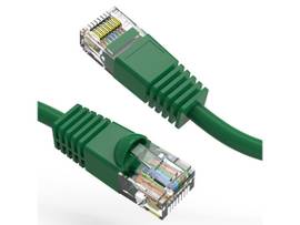 AXIOM 35FT CAT6 UTP 550MHZ PATCH CABLE SNAGLESS MOLDED BOOT (GREEN)