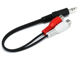 MONOPRICE 6IN 3.5MM STEREO PLUG TO 2 RCA JACK CABL