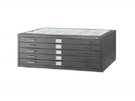 5-DRAWER STEEL FLAT FILE FOR 30INCH X 42INCH DOCUMENTS