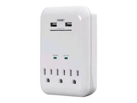 MONOPRICE 3 OUTLET SURGE PROTECTOR WALL TAP WITH 2