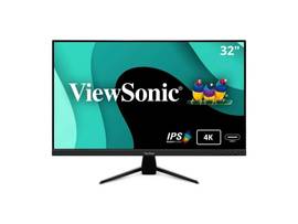 VIEWSONIC 32INC 4K UHD IPS MONITOR WITH 65W USB C, HDMI, DP, AND HDR10.