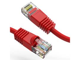 AXIOM 8FT CAT6 UTP 550MHZ PATCH CABLE SNAGLESS MOLDED BOOT (RED)