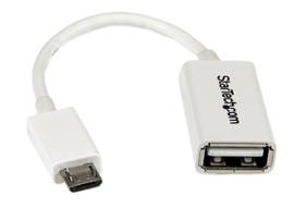 5IN WHITE MICRO USB TO USB OTG ADAPTER