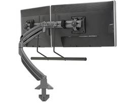 LEGRAND-CHIEF K1 DESK MNT DUAL DISP 2L ARM H-ARRAYBLK