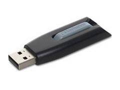 VERBATIM 256GB STORE N GO V3 USB 3.2 GEN 1  FLASH DRIVE GRAY