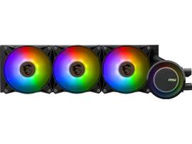 MSI MAG CORELIQUID E360 AIO LIQUID CPU COOLER, 360MM RADIATOR, TRIPLE 120MM PWN FANS, ARGB LIGHTING CONTROLLED BY SOFTWARE