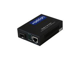 AddOn 10/100Base-TX(RJ-45) to Open SFP Port Managed Media Converter