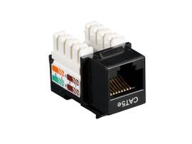 BLACK BOX CORP CAT5E KEYSTONE JACK BLACK 25 PACK