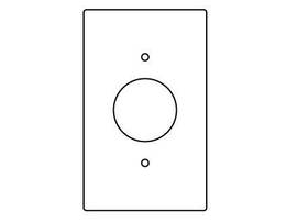 LEGRAND-WIREMOLD 1-GANG SGLE RECEPT 1.59IN