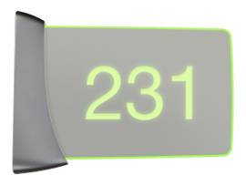 ROOM AVAILABILITY HALLWAY SIGN, WALL MOUNT, ENHANCED LEGIBILITY, WITHOUT ENGRAVING