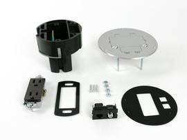 LEGRAND-WIREMOLD FLOOR BOX GFI COMM ALU