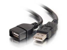 C2G 2m USB Extension Cable - 2.0 M/F Black