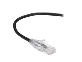 BLACK BOX CORP SLIM-NET CAT6A PATCH CABLE BLACK 12FT