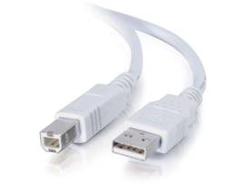 C2G 2m USB A to B Cable White 2.0 (6.6ft)