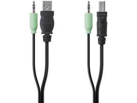 BELKIN TAA USB/AUD SKVM CBL, USB A/B, 3.5MM