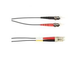 2-m, ST-LC, 62.5-Micron, Multimode, PVC, Gray Fiber Optic Cable