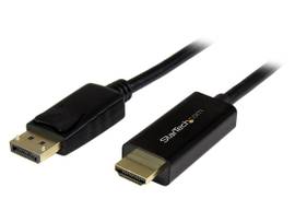 6.6ft/2m Passive DisplayPort to HDMI cable converter - 4K 30Hz/1080p/7.1 Audio/H
