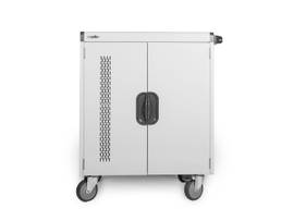 ROCSTOR VOLT V32 PRE-WIRED INGELLIGENT AC CHARGING CART-32 USB-C 65W POWER ADAPT. UP TO 16IN SCREEN- 4X 5IN HEALTHCARE GRADE CASTERS-STEEL-UL CERT